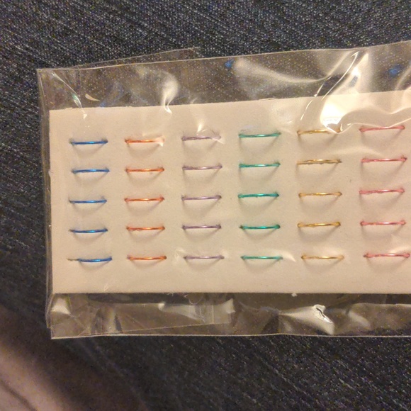 Multicolor Nose Hoop Piercing Jewelry NWT Multicolor 1.8mm Stainless Steal - Picture 5 of 12